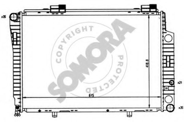 SOMORA 171241 Радиатор, охлаждение двигателя 