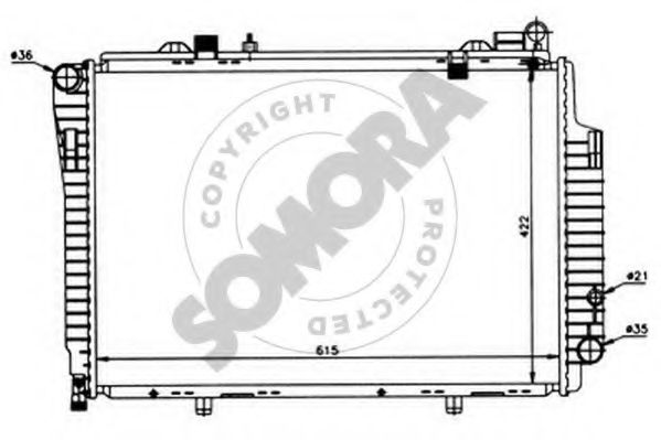 SOMORA 171249 Радиатор, охлаждение двигателя 