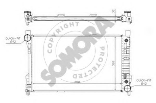 SOMORA 171340 Радиатор, охлаждение двигателя 