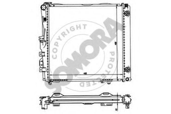 SOMORA 174040 Радиатор, охлаждение двигателя 