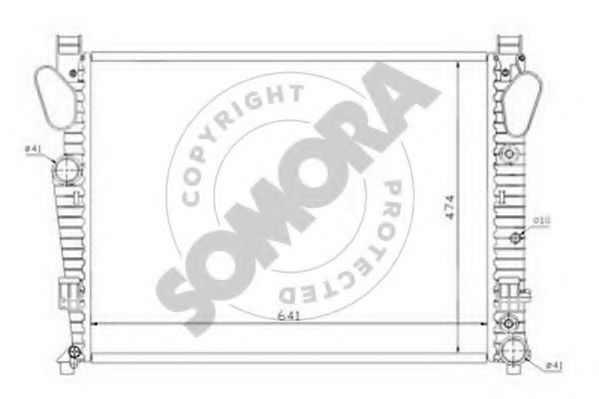 SOMORA 174240 Радиатор, охлаждение двигателя 