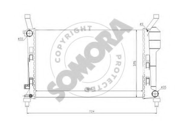 SOMORA 175240 Радиатор, охлаждение двигателя 