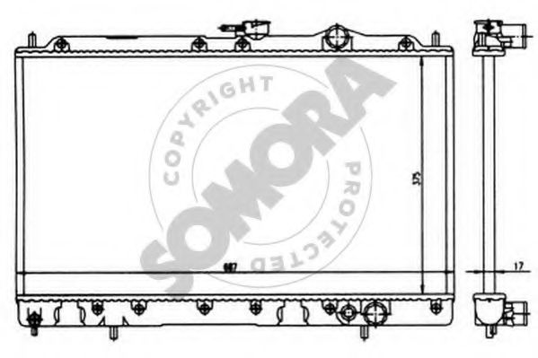 SOMORA 180541 Радиатор, охлаждение двигателя 