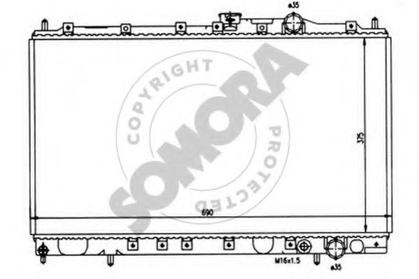 SOMORA 180640 Радиатор, охлаждение двигателя 