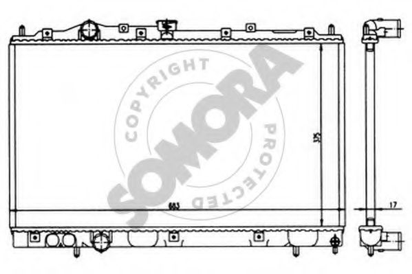 SOMORA 181140 Радиатор, охлаждение двигателя 