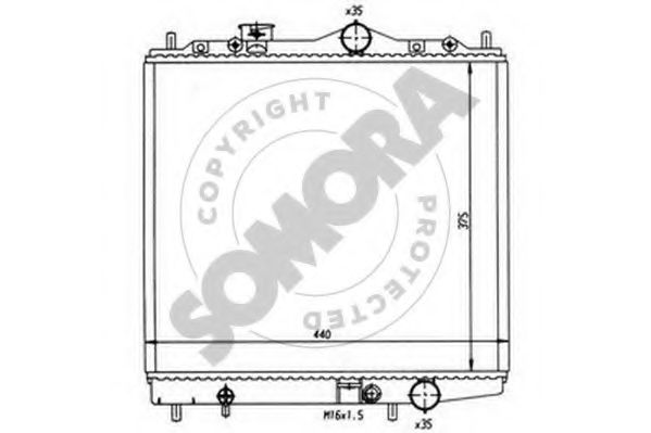 SOMORA 182040 Радиатор, охлаждение двигателя 