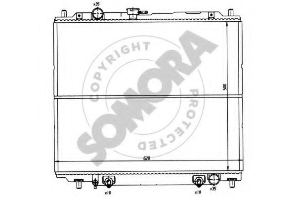SOMORA 183142 Радиатор, охлаждение двигателя 