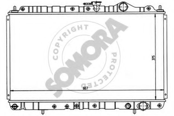 SOMORA 185140 Радиатор, охлаждение двигателя 