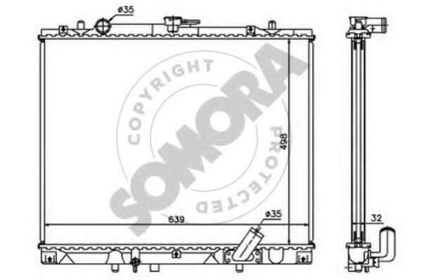 SOMORA 187040 Радиатор, охлаждение двигателя 