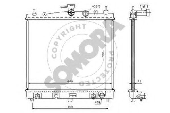 SOMORA 191040A Радиатор, охлаждение двигателя 