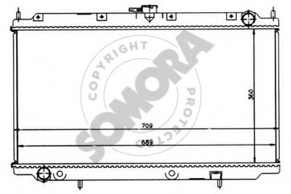 SOMORA 192340 Радиатор, охлаждение двигателя 