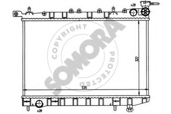 SOMORA 193240 Радиатор, охлаждение двигателя 