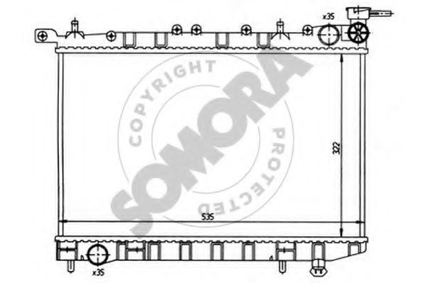 SOMORA 193340 Радиатор, охлаждение двигателя 