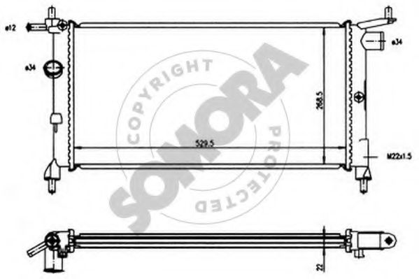 SOMORA 212440 Радиатор, охлаждение двигателя для OPEL (Опель) SOMORA 212440 Радиатор, охлаждение двигателя для OPEL (Опель)