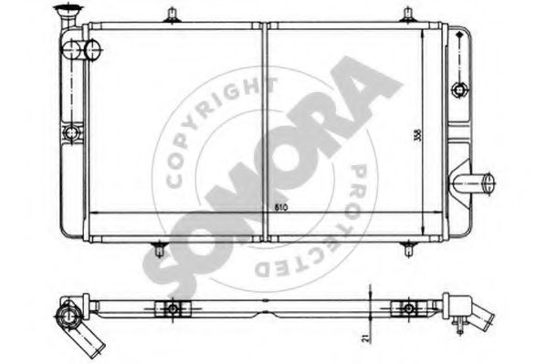 SOMORA 220442 Радиатор, охлаждение двигателя для PEUGEOT 309 II (Пежо 309 2) SOMORA 220442 Радиатор, охлаждение двигателя для PEUGEOT 309 II (Пежо 309 2)