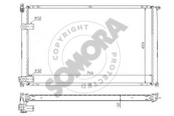 SOMORA 245540A Радиатор, охлаждение двигателя для OPEL (Опель) SOMORA 245540A Радиатор, охлаждение двигателя для OPEL (Опель)