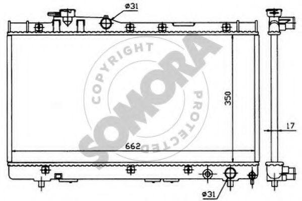 SOMORA 317540 Радиатор, охлаждение двигателя для TOYOTA (Тойота/тоета) SOMORA 317540 Радиатор, охлаждение двигателя для TOYOTA (Тойота/тоета)