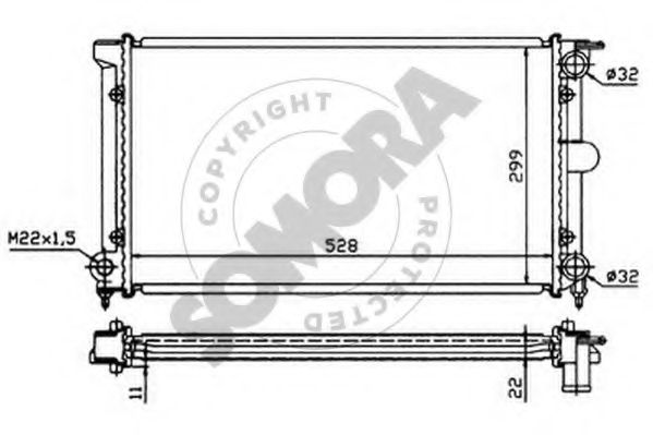 SOMORA 350541 Радиатор, охлаждение двигателя для SEAT TOLEDO (Сеат Толэдо) SOMORA 350541 Радиатор, охлаждение двигателя для SEAT TOLEDO (Сеат Толэдо)