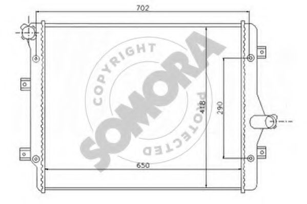 SOMORA 351040C Радиатор, охлаждение двигателя для AUDI TT (Ауди Тт) SOMORA 351040C Радиатор, охлаждение двигателя для AUDI TT (Ауди Тт)