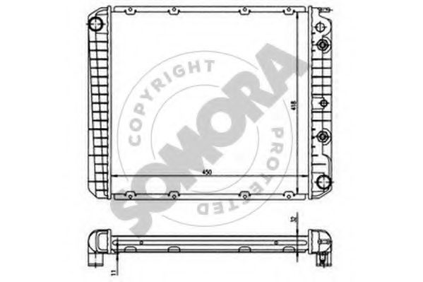 SOMORA 362043 Радиатор, охлаждение двигателя для VOLVO (Вольво) SOMORA 362043 Радиатор, охлаждение двигателя для VOLVO (Вольво)