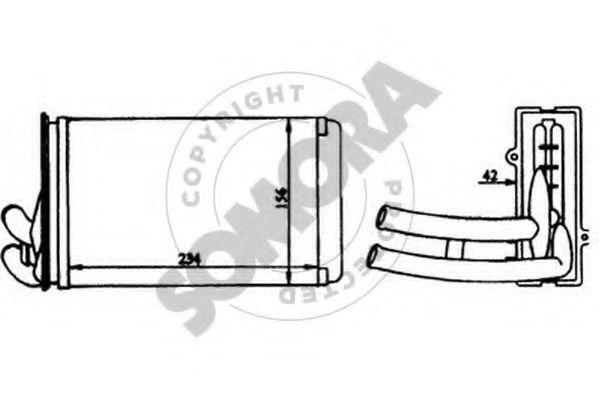 SOMORA 021150 Теплообменник, отопление салона для AUDI 90 (Ауди 90) SOMORA 021150 Теплообменник, отопление салона для AUDI 90 (Ауди 90)