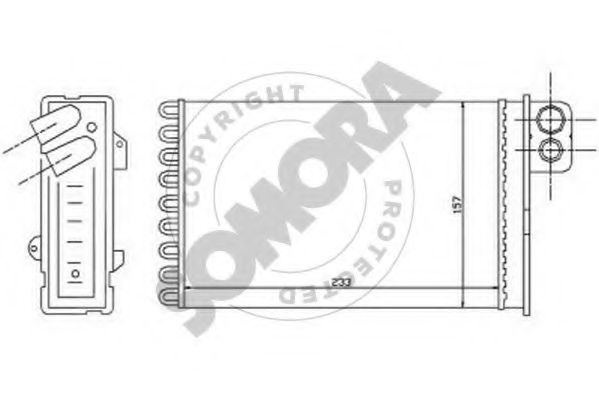 SOMORA 052350 Теплообменник, отопление салона для CITROËN C5 II (CитроËн С5 2) SOMORA 052350 Теплообменник, отопление салона для CITROËN C5 II (CитроËн С5 2)