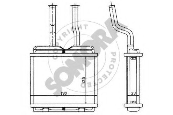 SOMORA 212450 Теплообменник, отопление салона для OPEL CORSA B (Опель Корса б) SOMORA 212450 Теплообменник, отопление салона для OPEL CORSA B (Опель Корса б)