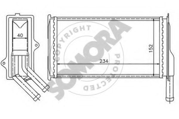 SOMORA 244350 Теплообменник, отопление салона для RENAULT KANGOO (Рено Кангу) SOMORA 244350 Теплообменник, отопление салона для RENAULT KANGOO (Рено Кангу)