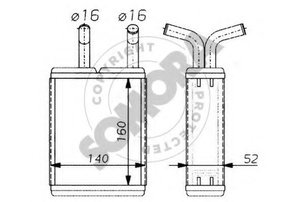 SOMORA 314050 Теплообменник, отопление салона для TOYOTA COROLLA (Тойота/тоета Cоролла)