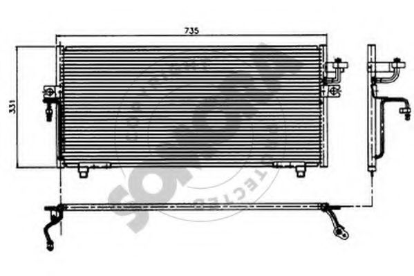 SOMORA 192360 Конденсатор, кондиционер для NISSAN PRIMERA (Ниссан Примера) SOMORA 192360 Конденсатор, кондиционер для NISSAN PRIMERA (Ниссан Примера)