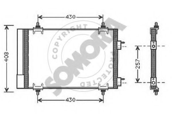 SOMORA 220760B Конденсатор, кондиционер для CITROëN (Cитроëн) SOMORA 220760B Конденсатор, кондиционер для CITROëN (Cитроëн)