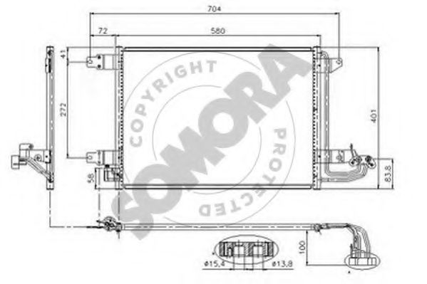 SOMORA 351060 Конденсатор, кондиционер для AUDI TT (Ауди Тт) SOMORA 351060 Конденсатор, кондиционер для AUDI TT (Ауди Тт)