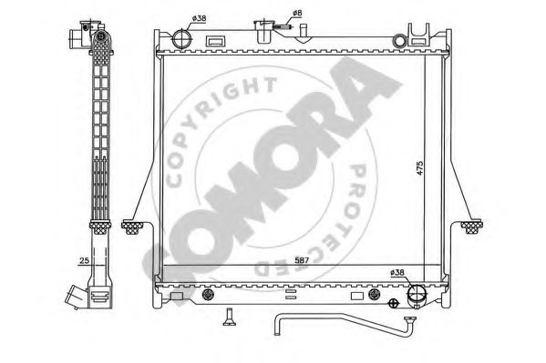 SOMORA 142140 Радиатор, охлаждение двигателя 