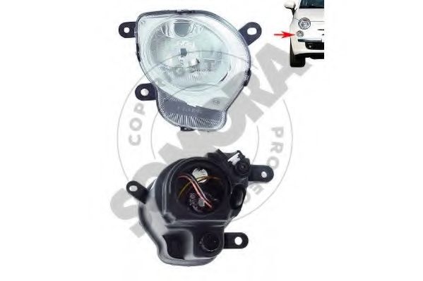 SOMORA 080211 Основная фара для FIAT 500 C (Фиат 500 c) SOMORA 080211 Основная фара для FIAT 500 C (Фиат 500 c)