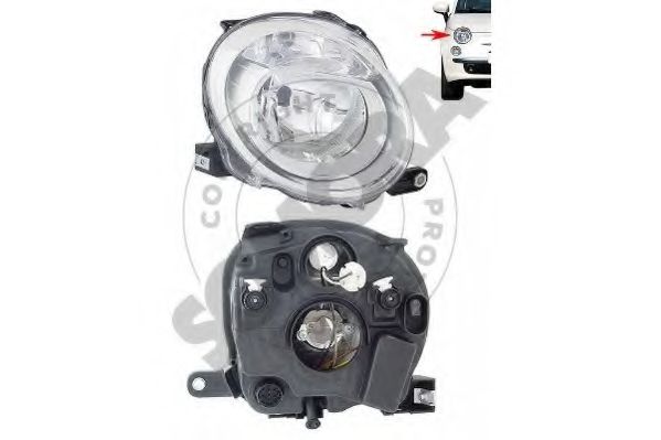 SOMORA 080215 Основная фара для FIAT 500 C (Фиат 500 c) SOMORA 080215 Основная фара для FIAT 500 C (Фиат 500 c)