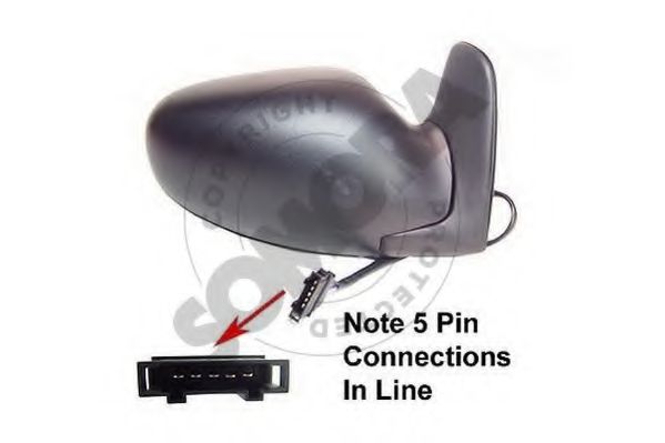 SOMORA 097055A Наружное зеркало для VOLKSWAGEN SHARAN (Фольксваген Шаран)