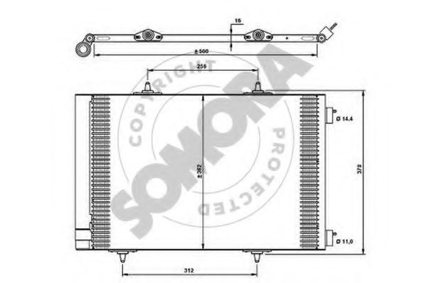 SOMORA 050460A Конденсатор, кондиционер для CITROëN (Cитроëн) SOMORA 050460A Конденсатор, кондиционер для CITROëN (Cитроëн)