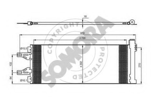 SOMORA 084260 Конденсатор, кондиционер для CITROëN (Cитроëн) SOMORA 084260 Конденсатор, кондиционер для CITROëN (Cитроëн)