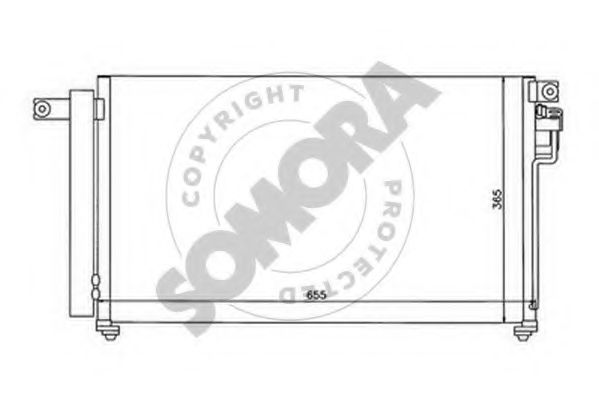 SOMORA 111160 Конденсатор, кондиционер для KIA RIO II (Киа Рио 2) SOMORA 111160 Конденсатор, кондиционер для KIA RIO II (Киа Рио 2)