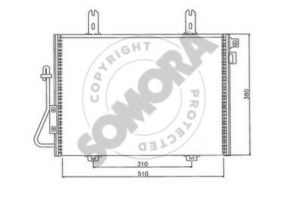 SOMORA 240960 Конденсатор, кондиционер для RENAULT LUTECIA II (Рено Лутэcиа 2) SOMORA 240960 Конденсатор, кондиционер для RENAULT LUTECIA II (Рено Лутэcиа 2)