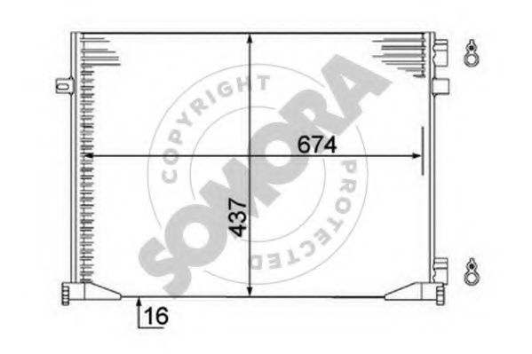 SOMORA 245160 Конденсатор, кондиционер для OPEL (Опель) SOMORA 245160 Конденсатор, кондиционер для OPEL (Опель)