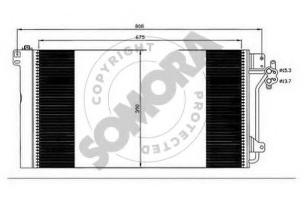 SOMORA 354160 Конденсатор, кондиционер для VOLKSWAGEN T5 (Фольксваген Т5) SOMORA 354160 Конденсатор, кондиционер для VOLKSWAGEN T5 (Фольксваген Т5)