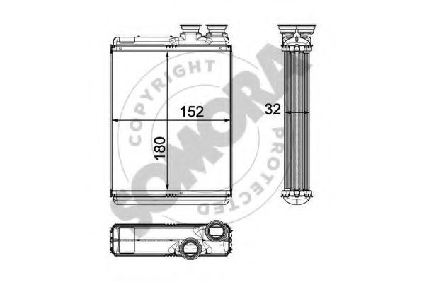 SOMORA 050550 Теплообменник, отопление салона для CITROËN DS3 (CитроËн Дс3) SOMORA 050550 Теплообменник, отопление салона для CITROËN DS3 (CитроËн Дс3)