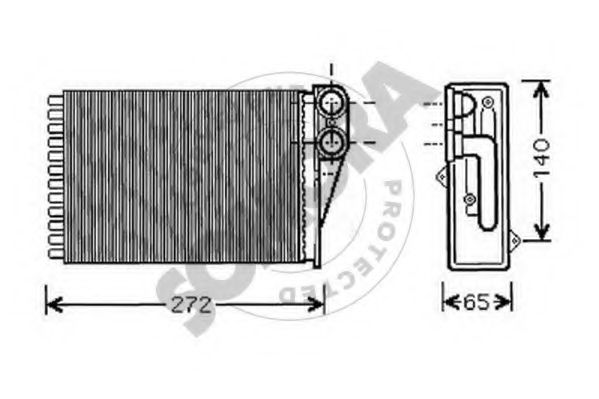 SOMORA 221550 Теплообменник, отопление салона для PEUGEOT 207 (Пежо 207) SOMORA 221550 Теплообменник, отопление салона для PEUGEOT 207 (Пежо 207)