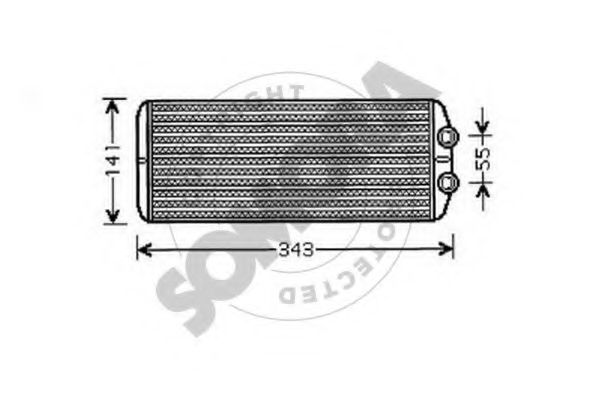 SOMORA 223450 Теплообменник, отопление салона для PEUGEOT 407 (Пежо 407) SOMORA 223450 Теплообменник, отопление салона для PEUGEOT 407 (Пежо 407)