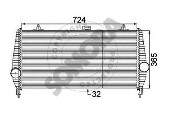 SOMORA 052345B Интеркулер для PEUGEOT 407 (Пежо 407) SOMORA 052345B Интеркулер для PEUGEOT 407 (Пежо 407)