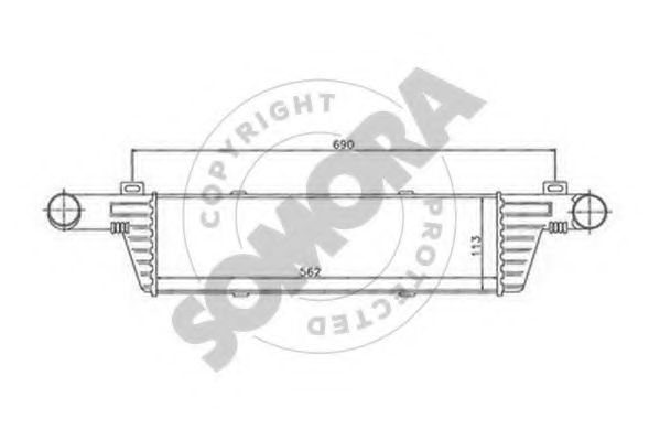 SOMORA 170645B Интеркулер 