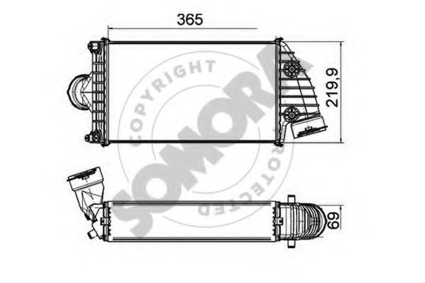 SOMORA 231045R Интеркулер 