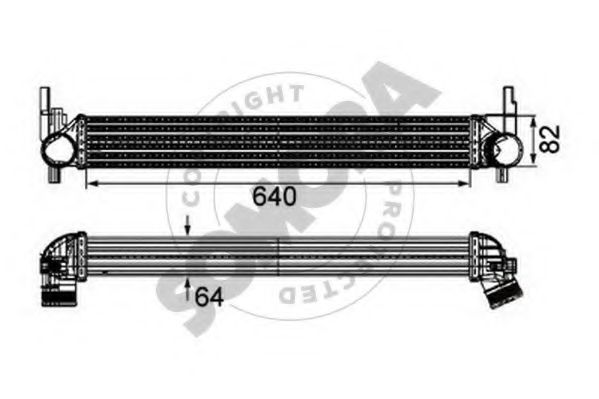 SOMORA 355645 Интеркулер 