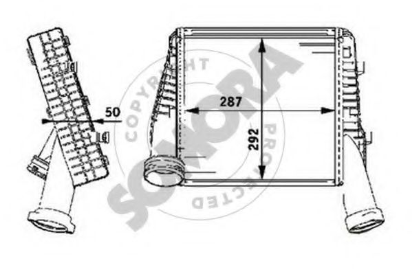 SOMORA 358545L Интеркулер 